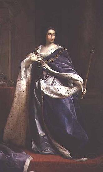 unknow artist Portrait of Queen Anne with the order of Saint George France oil painting art